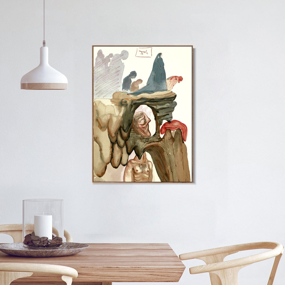 INVIN ART Framed Canvas Series#113 by Salvador Dal Wall Art Living Room Home Office Decorations