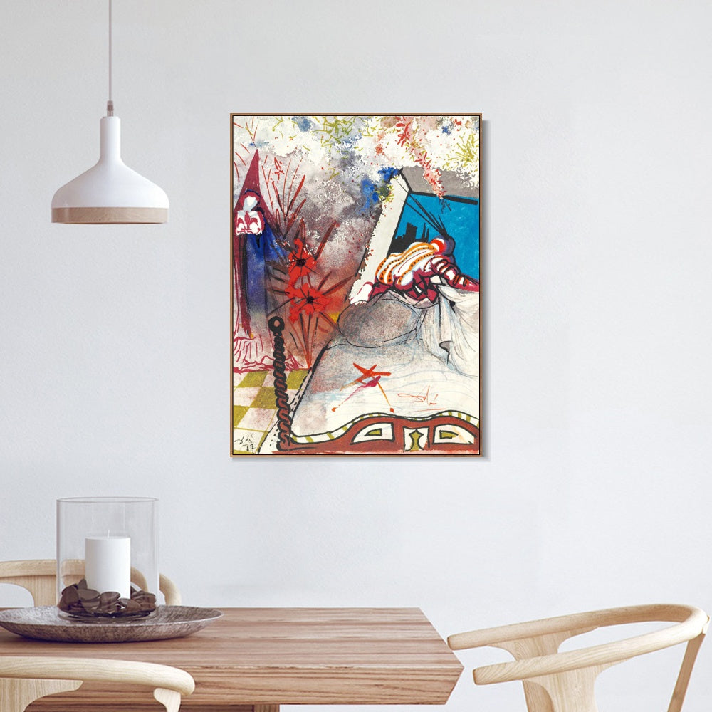 INVIN ART Framed Canvas Series#117 by Salvador Dal Wall Art Living Room Home Office Decorations