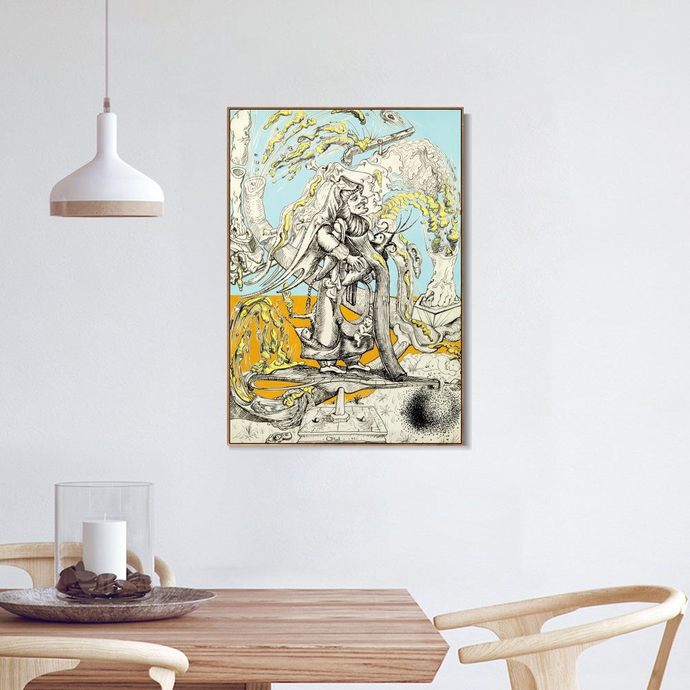 INVIN ART Framed Canvas Series#126 by Salvador Dal Wall Art Living Room Home Office Decorations