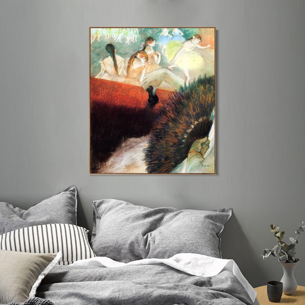 INVIN ART Framed Canvas Giclee Print Art At the Ballet by Edgar Degas Wall Art
