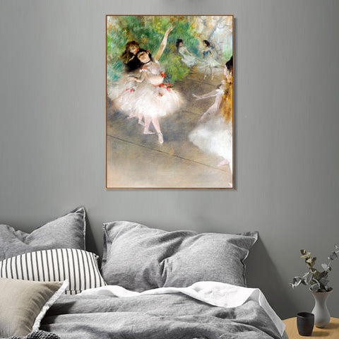 INVIN ART Framed Canvas Giclee Print Art Dancers, 1878 by Edgar Degas Wall Art Living Room Home Office Decorations