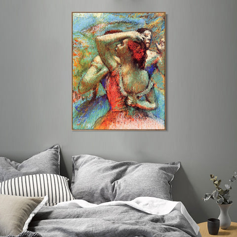 INVIN ART Framed Canvas Giclee Print Art Dancers, 1890 by Edgar Degas Wall Art Living Room Home Office Decorations
