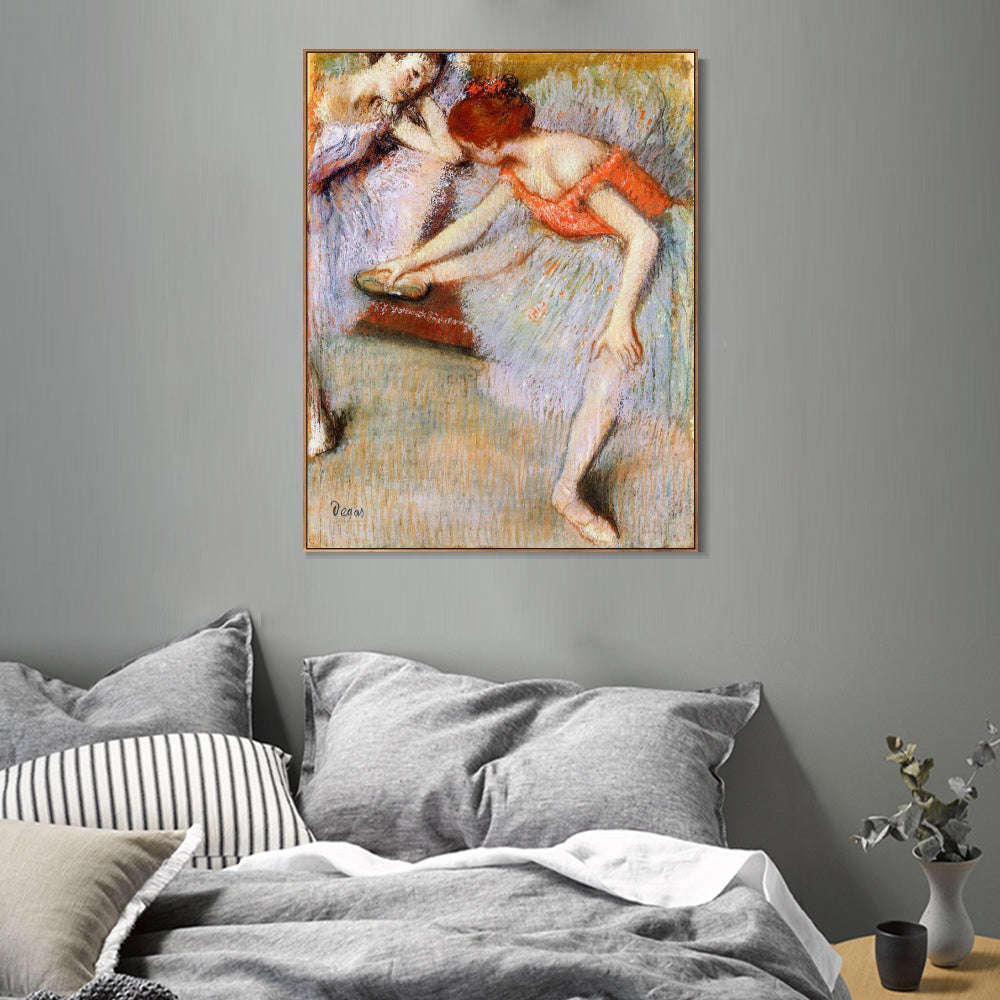 INVIN ART Framed Canvas Giclee Print Art Dancers, 1895 by Edgar Degas Wall Art