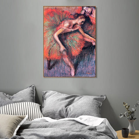 INVIN ART Framed Canvas Giclee Print Art Dancers,1899 by Edgar Degas Wall Art Living Room Home Office Decorations