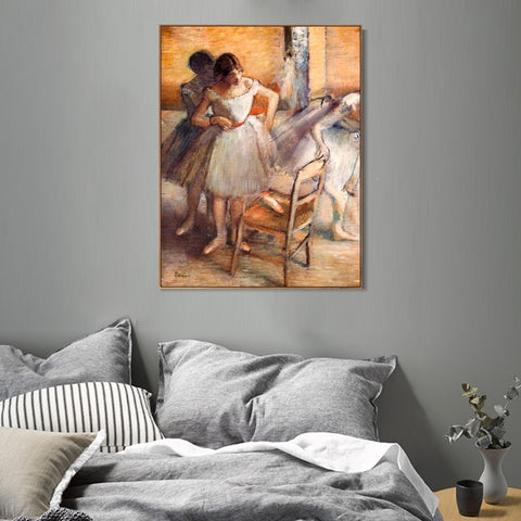 INVIN ART Framed Canvas Giclee Print Art Dancers,circa 1895-1900 by Edgar Degas Wall Art Living Room Home Office Decorations