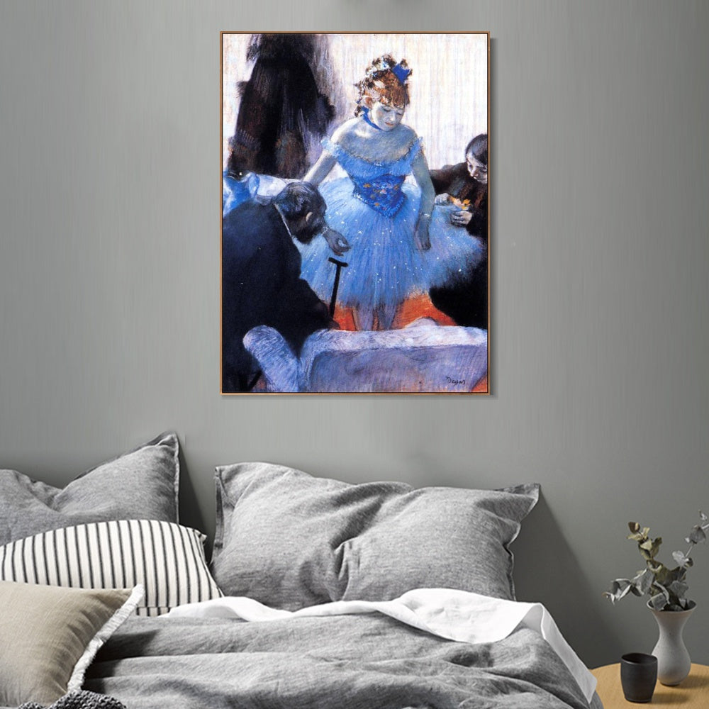 INVIN ART Framed Canvas Giclee Print Art Dancer's Dressing Room by Edgar Degas Wall Art