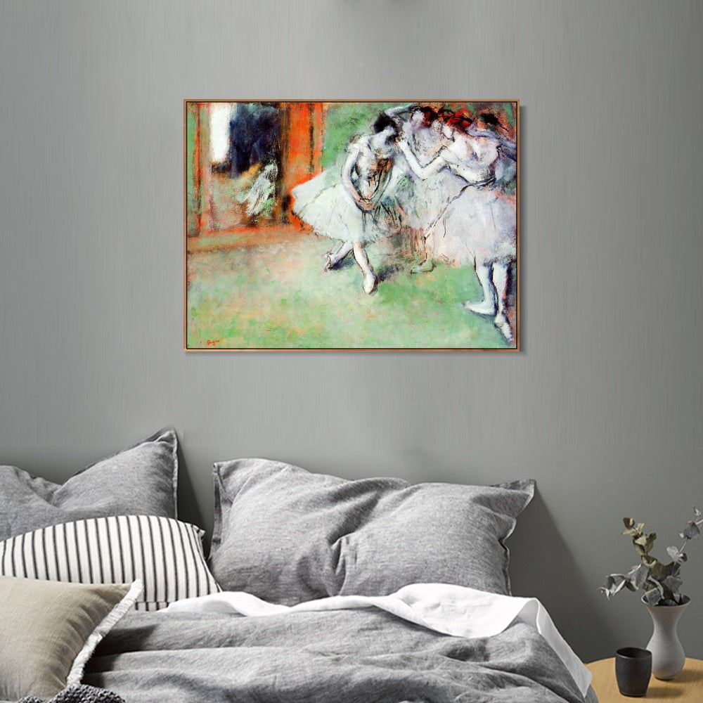 INVIN ART Framed Canvas Giclee Print Art Group of Dancers,circa 1900-1905 by Edgar Degas Wall Art