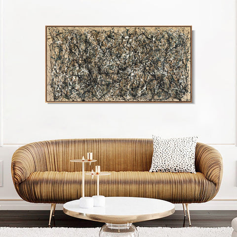 INVIN ART Framed Canvas Giclee Print Art One Number 31, 1950 by Jackson Pollock Wall Art Living Room Home Office Decorations