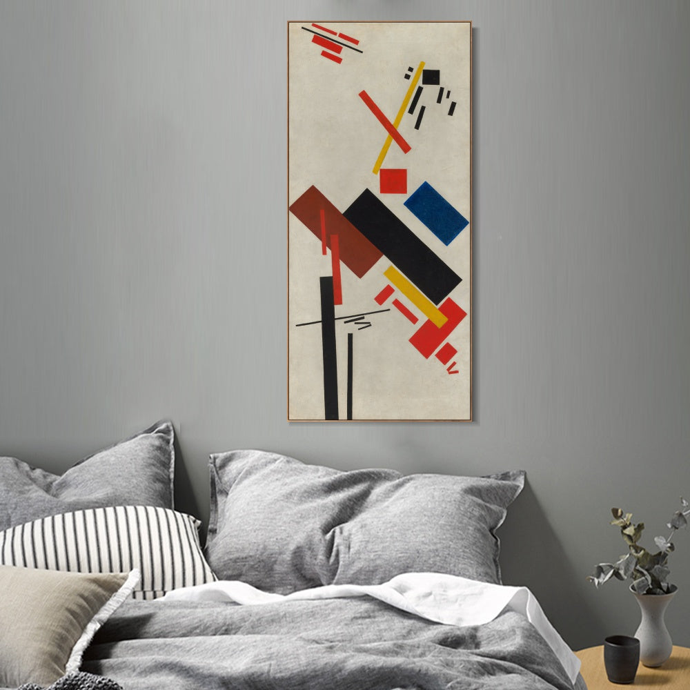 INVIN ART Framed Canvas Giclee Print Art Howse Under Construction by Kasimir Malevich Wall Art Living Room Home Office Decorations