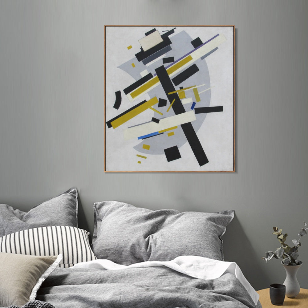 INVIN ART Framed Canvas Giclee Print Art Suprematism#007 by Kasimir Malevich Wall Art Living Room Home Office Decorations