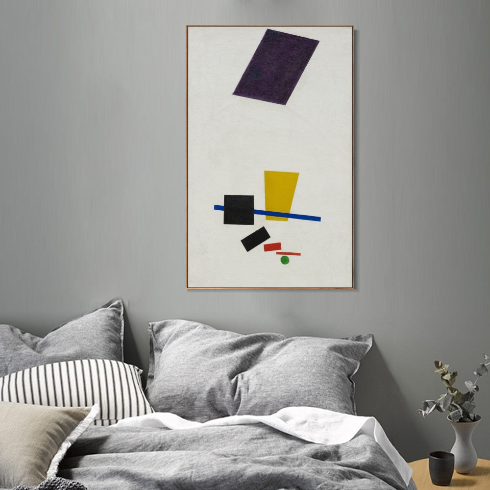 INVIN ART Framed Canvas Giclee Print Art Painterly Realism of a Football Player Color Masses in the 4th Dimension by Kasimir Malevich Wall Art Living Room Home Office Decorations