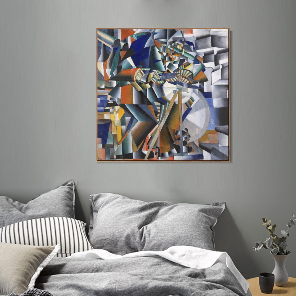 INVIN ART Framed Canvas Giclee Print Art The Knife Grinder Principle of Glittering by Kasimir Malevich Wall Art Living Room Home Office Decorations