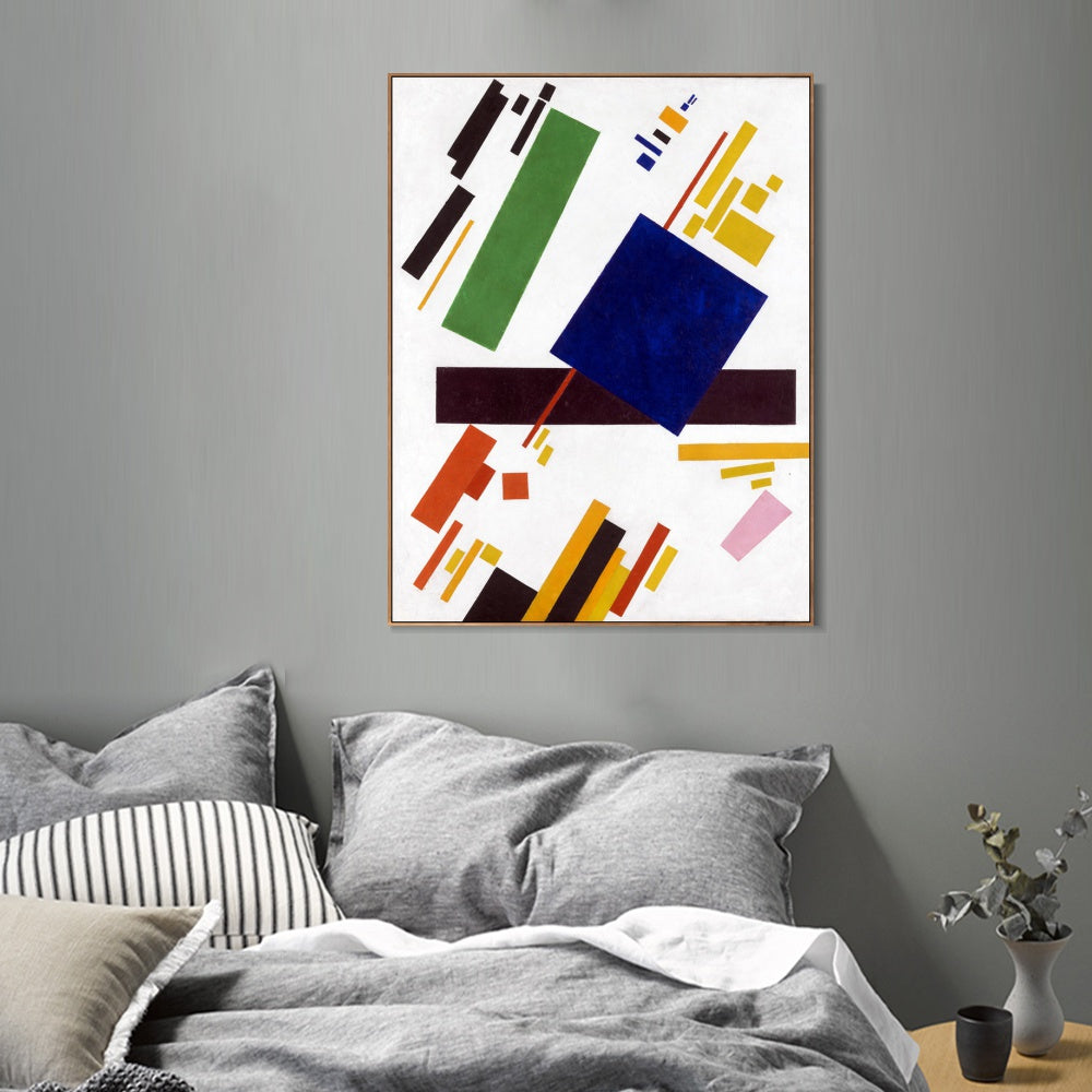 INVIN ART Framed Canvas Giclee Print Art Suprematist#027 by Kasimir Malevich Wall Art Living Room Home Office Decorations