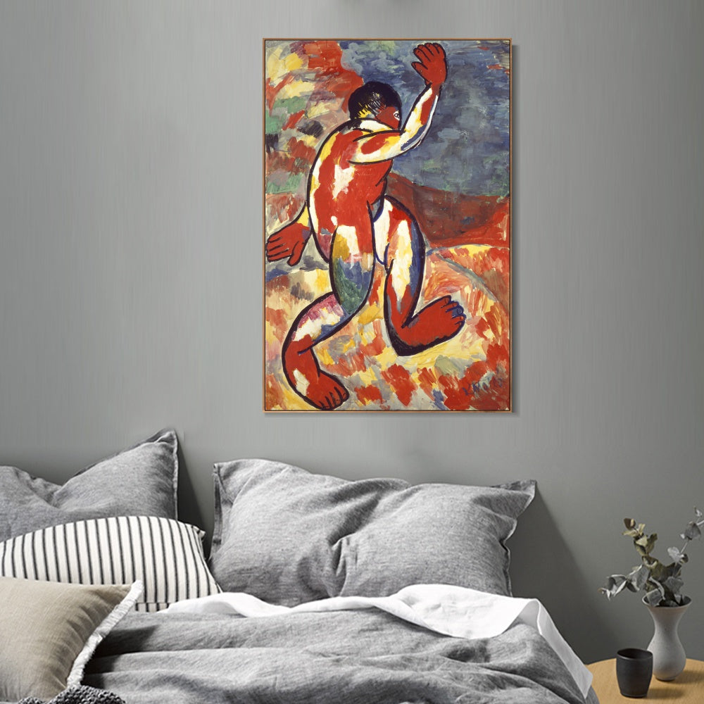 INVIN ART Framed Canvas Giclee Print Art Bather by Kasimir Malevich Wall Art Living Room Home Office Decorations