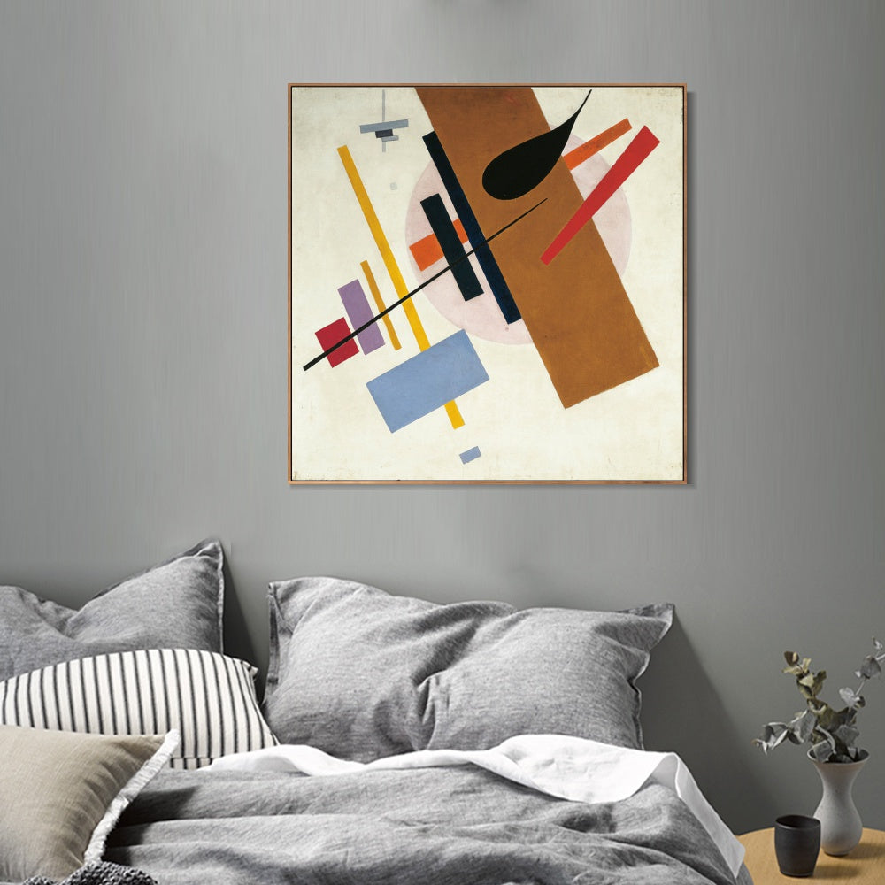 INVIN ART Framed Canvas Giclee Print Art Series#040 by Kasimir Malevich Wall Art Living Room Home Office Decorations