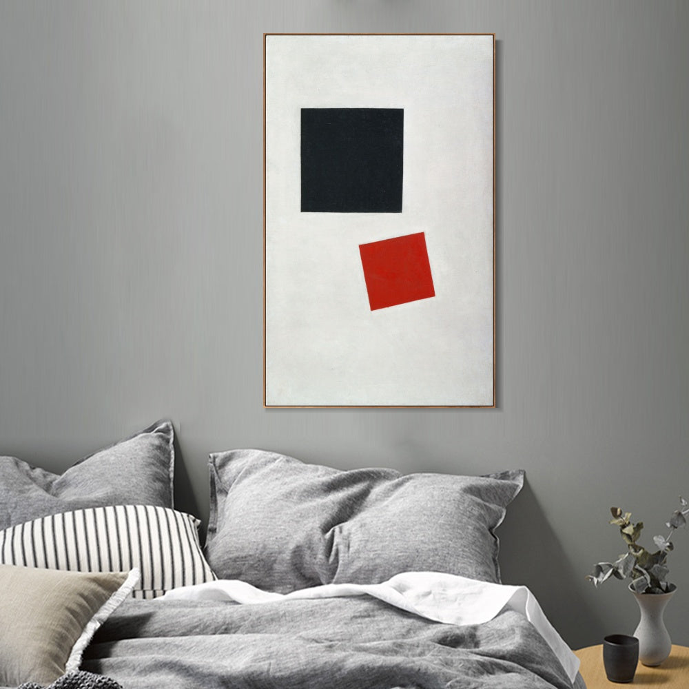 INVIN ART Framed Canvas Giclee Print Art Color Masses in The Fourth Dimension by Kasimir Malevich Wall Art Living Room Home Office Decorations