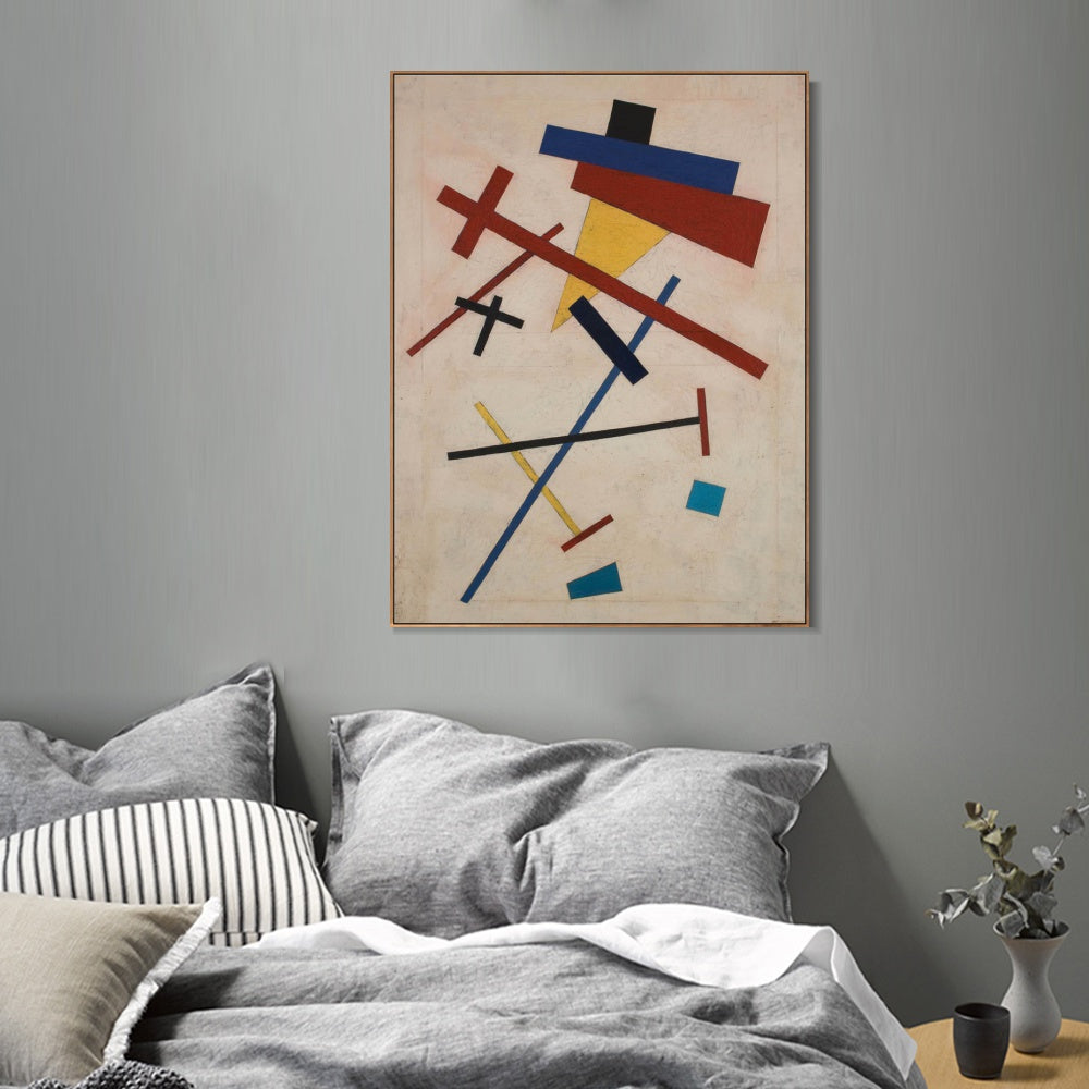 INVIN ART Framed Canvas Giclee Print Art Series#059 by Kasimir Malevich Wall Art Living Room Home Office Decorations