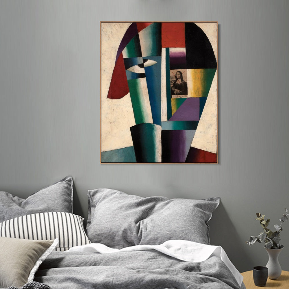 INVIN ART Framed Canvas Giclee Print Art Series#060 by Kasimir Malevich Wall Art Living Room Home Office Decorations