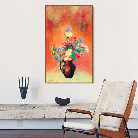 INVIN ART Framed Canvas Series#026 by Odilon Redon Wall Art Living Room Home Office Decorations