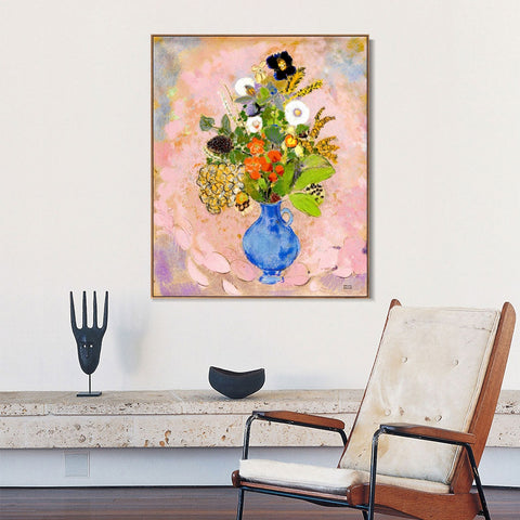 INVIN ART Framed Canvas Series#027 by Odilon Redon Wall Art Living Room Home Office Decorations