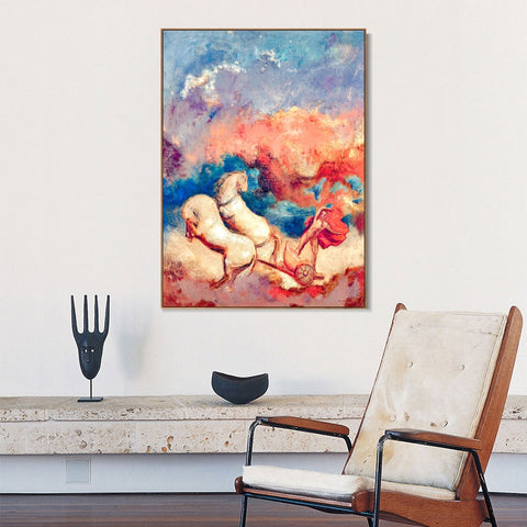 INVIN ART Framed Canvas Series#039 by Odilon Redon Wall Art Living Room Home Office Decorations