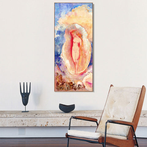 INVIN ART Framed Canvas Series#043 by Odilon Redon Wall Art Living Room Home Office Decorations