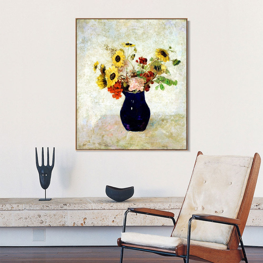INVIN ART Framed Canvas Series#056 by Odilon Redon Wall Art Living Room Home Office Decorations
