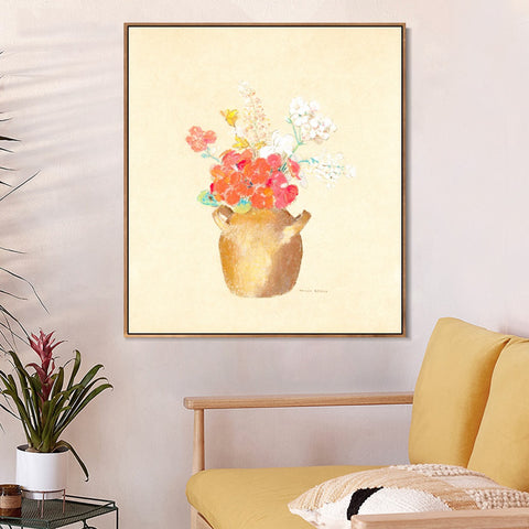 INVIN ART Framed Canvas Series#058 by Odilon Redon Wall Art Living Room Home Office Decorations