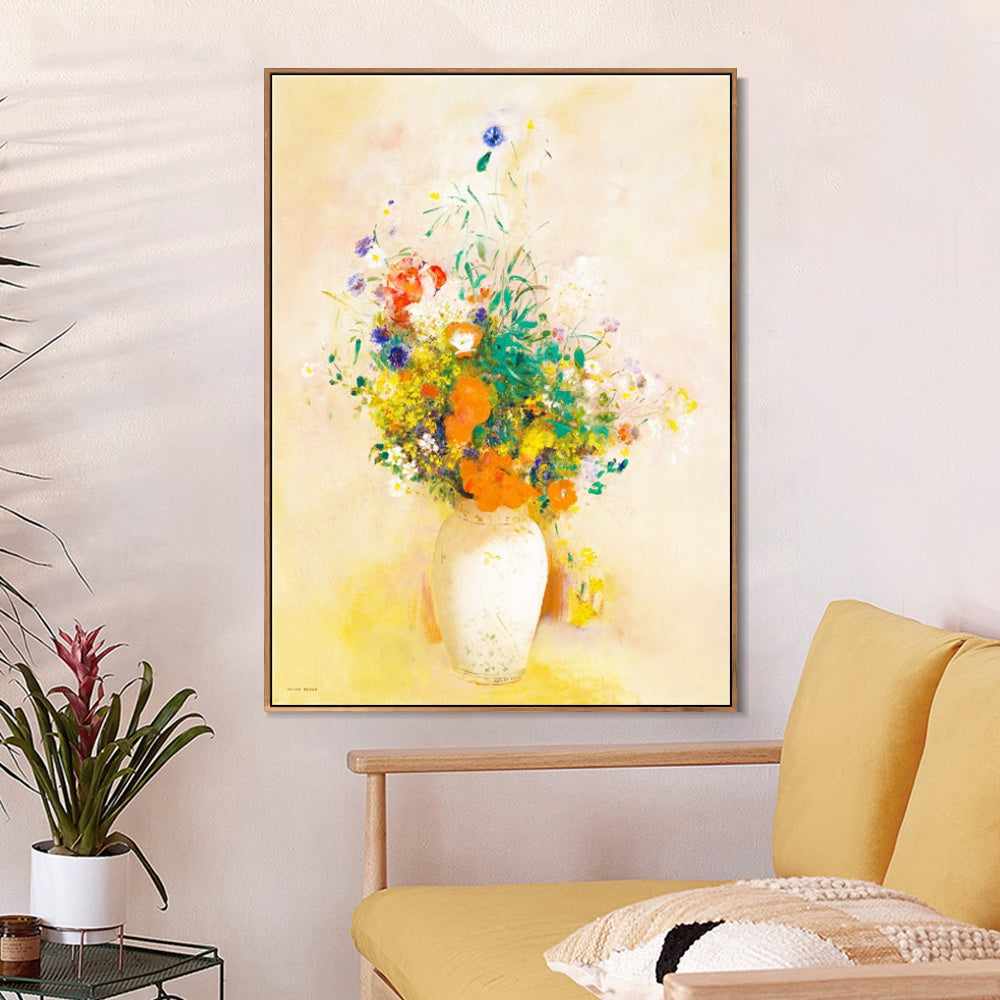 INVIN ART Framed Canvas Series#059 by Odilon Redon Wall Art Living Room Home Office Decorations