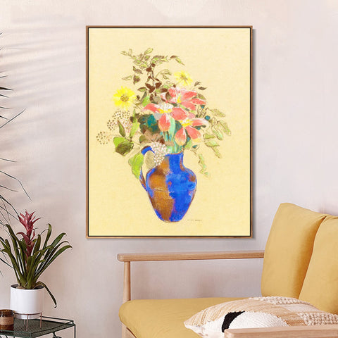INVIN ART Framed Canvas Series#061 by Odilon Redon Wall Art Living Room Home Office Decorations
