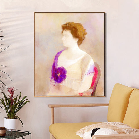 INVIN ART Framed Canvas Series#062 by Odilon Redon Wall Art Living Room Home Office Decorations