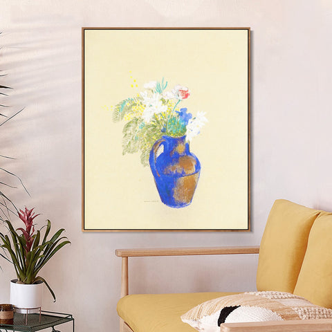 INVIN ART Framed Canvas Series#063 by Odilon Redon Wall Art Living Room Home Office Decorations
