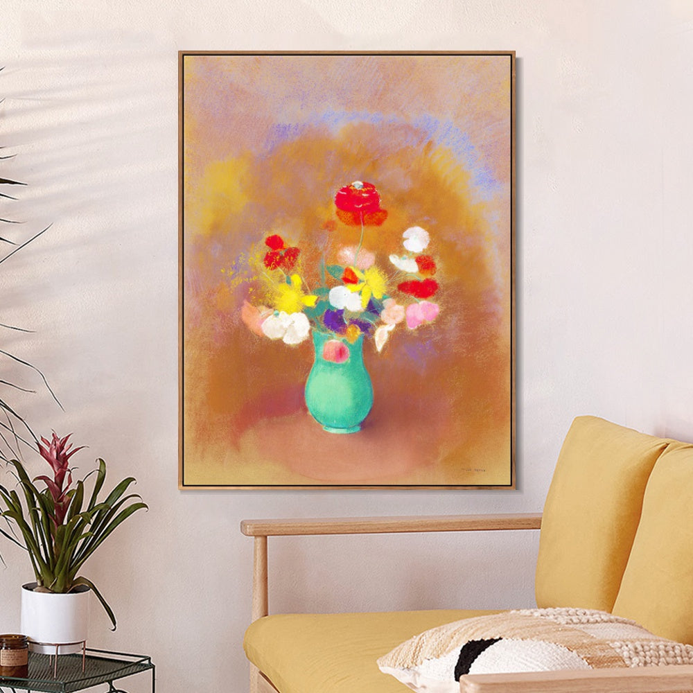 INVIN ART Framed Canvas Series#065 by Odilon Redon Wall Art Living Room Home Office Decorations