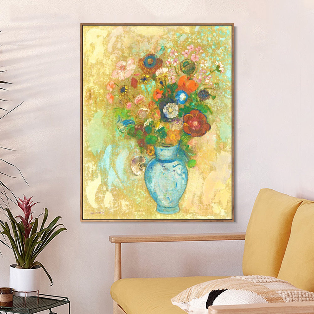 INVIN ART Framed Canvas Series#067 by Odilon Redon Wall Art Living Room Home Office Decorations