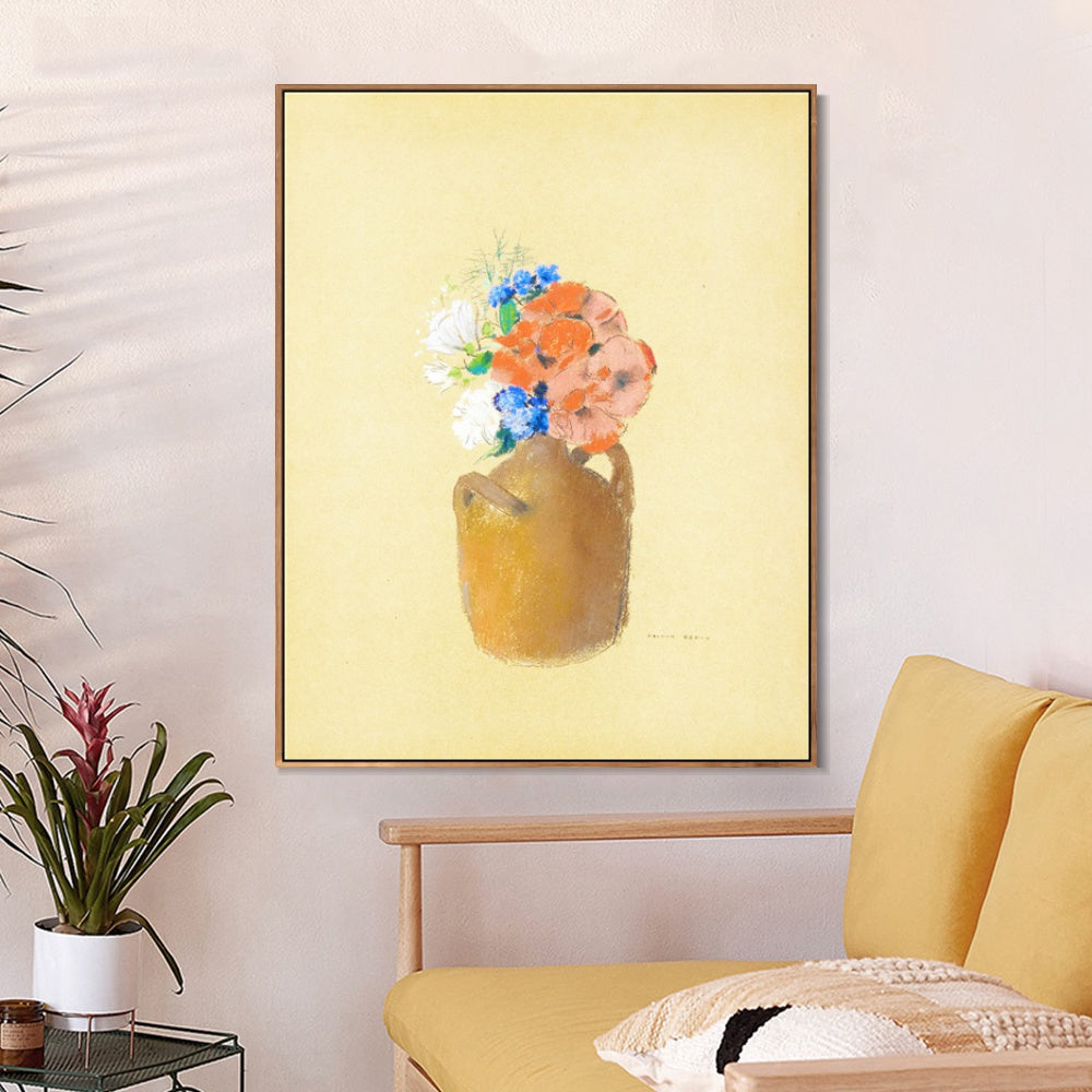INVIN ART Framed Canvas Series#070 by Odilon Redon Wall Art Living Room Home Office Decorations