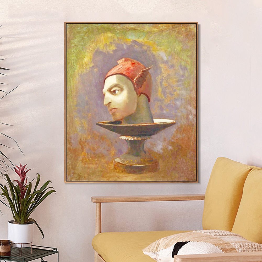 INVIN ART Framed Canvas Series#074 by Odilon Redon Wall Art Living Room Home Office Decorations