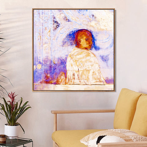 INVIN ART Framed Canvas Series#076 by Odilon Redon Wall Art Living Room Home Office Decorations
