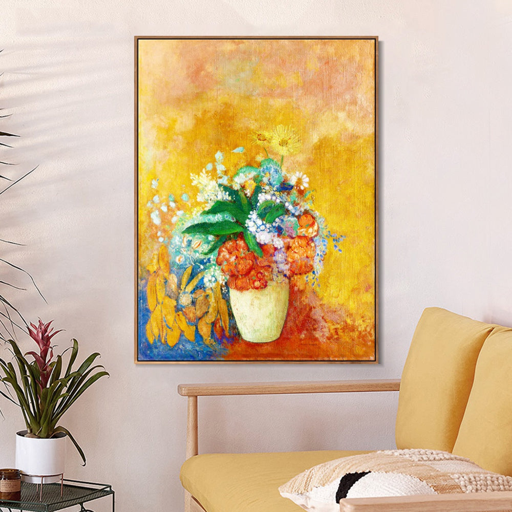 INVIN ART Framed Canvas Series#078 by Odilon Redon Wall Art Living Room Home Office Decorations
