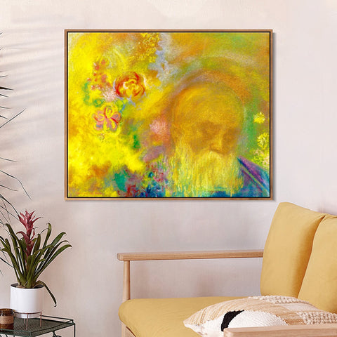INVIN ART Framed Canvas Series#089 by Odilon Redon Wall Art Living Room Home Office Decorations