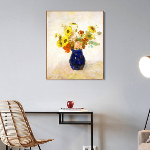 INVIN ART Framed Canvas Series#100 by Odilon Redon Wall Art Living Room Home Office Decorations