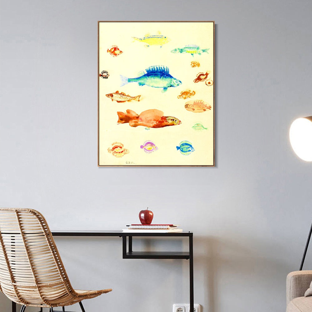 INVIN ART Framed Canvas Series#111 by Odilon Redon Wall Art Living Room Home Office Decorations