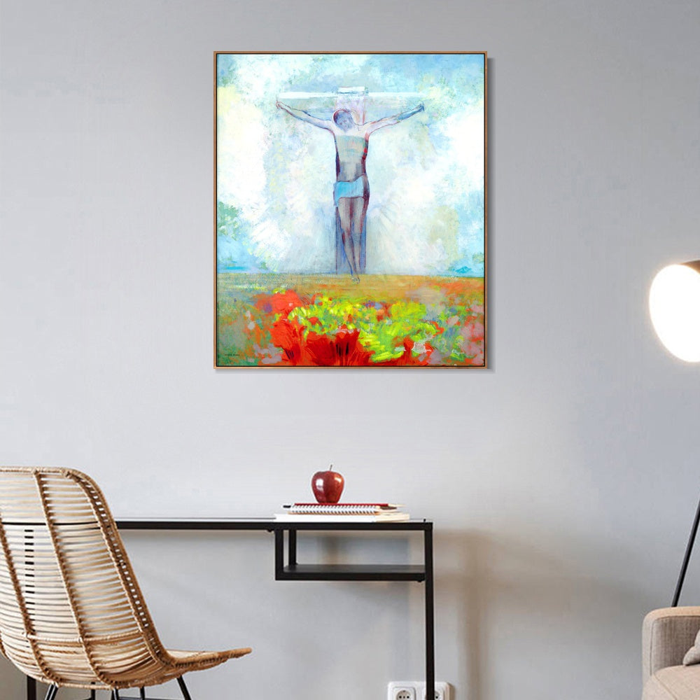 INVIN ART Framed Canvas Series#112 by Odilon Redon Wall Art Living Room Home Office Decorations