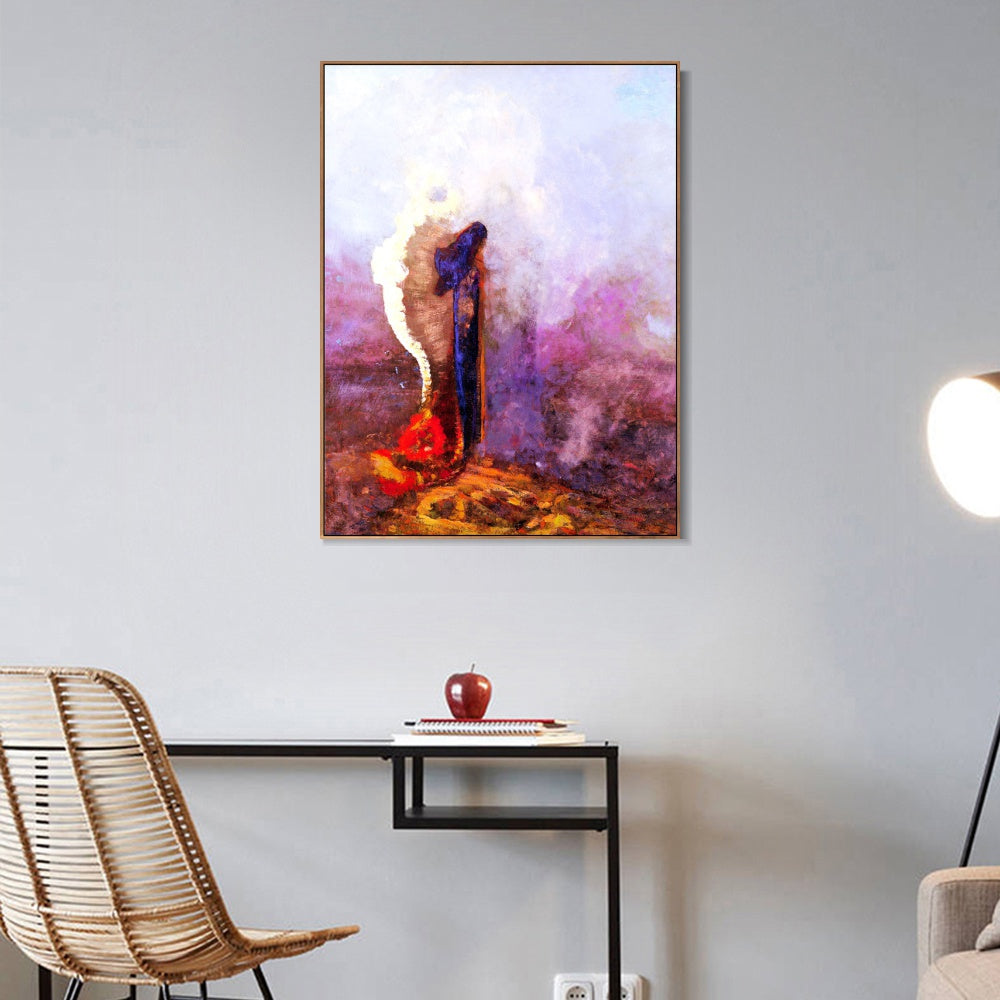 INVIN ART Framed Canvas Series#129 by Odilon Redon Wall Art Living Room Home Office Decorations