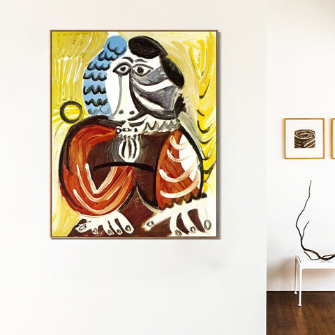INVIN ART Framed Canvas Giclee Print Art Series#366 by Pablo Picasso Wall Art Living Room Home Office Decorations