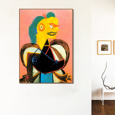 INVIN ART Framed Canvas Giclee Print Art 1937 Portrait de Lee Miller by Pablo Picasso Wall Art Living Room Home Office Decorations