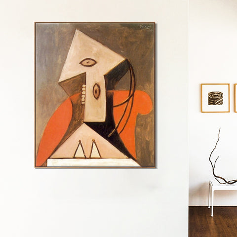 INVIN ART Framed Canvas Giclee Print Art 1929 Femme dans un fauteuil rouge by Pablo Picasso Wall Art Living Room Home Office Decorations