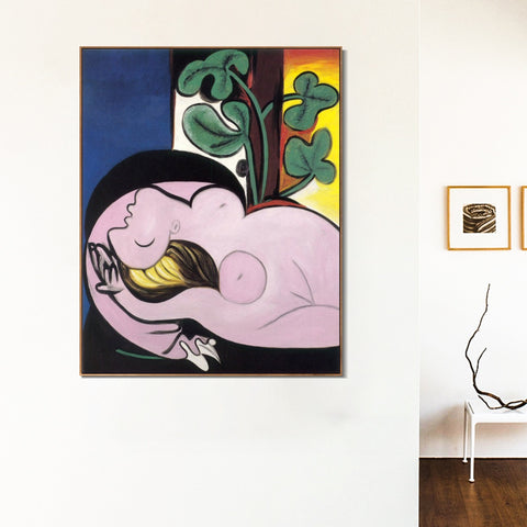 INVIN ART Framed Canvas Giclee Print Art 1932 Nu au fauteuil noir by Pablo Picasso Wall Art Living Room Home Office Decorations