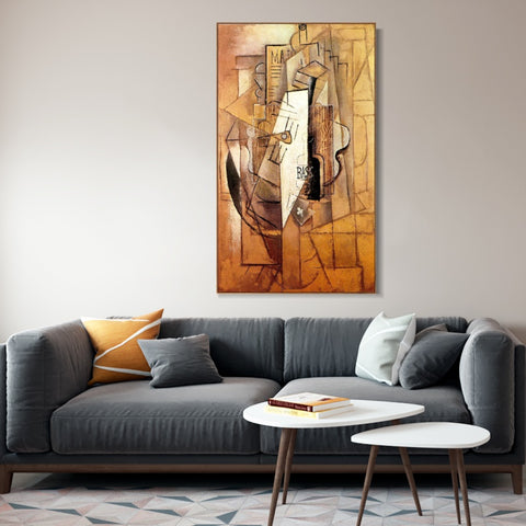 INVIN ART Framed Canvas Giclee Print Art Series#386 by Pablo Picasso Wall Art Living Room Home Office Decorations