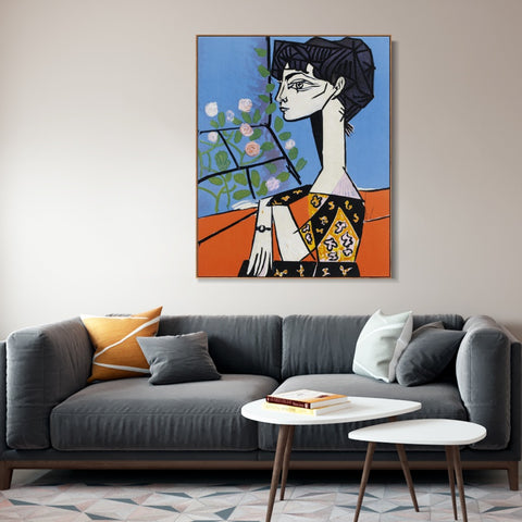 INVIN ART Framed Canvas Giclee Print Art Series#394 by Pablo Picasso Wall Art Living Room Home Office Decorations