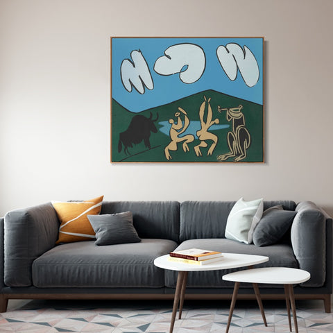 INVIN ART Framed Canvas Giclee Print Art Series#399 by Pablo Picasso Wall Art Living Room Home Office Decorations